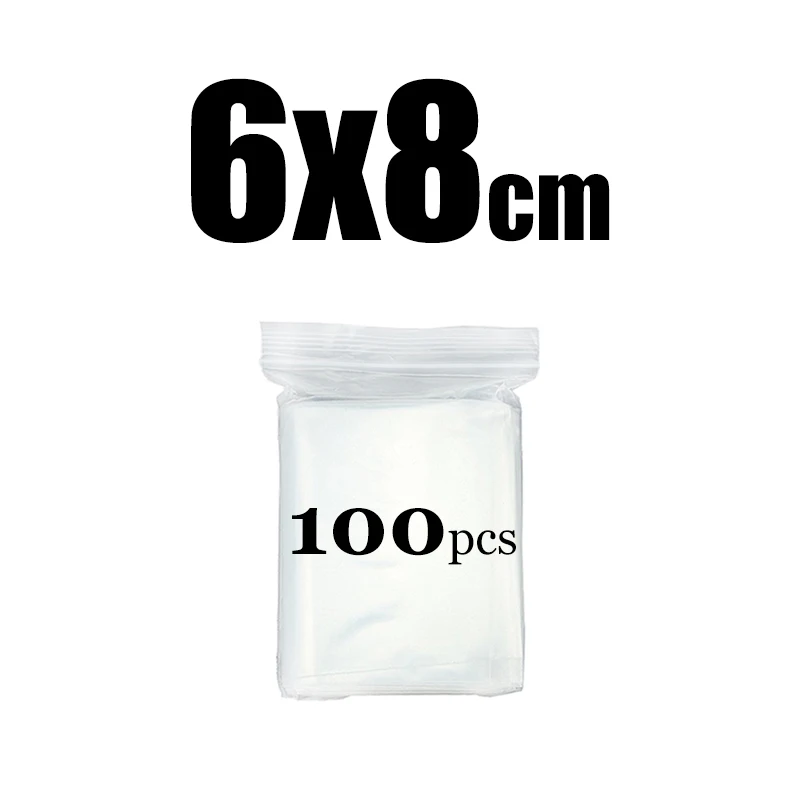 Caoom Прозрачные пластиковые пакеты с замком на молнии