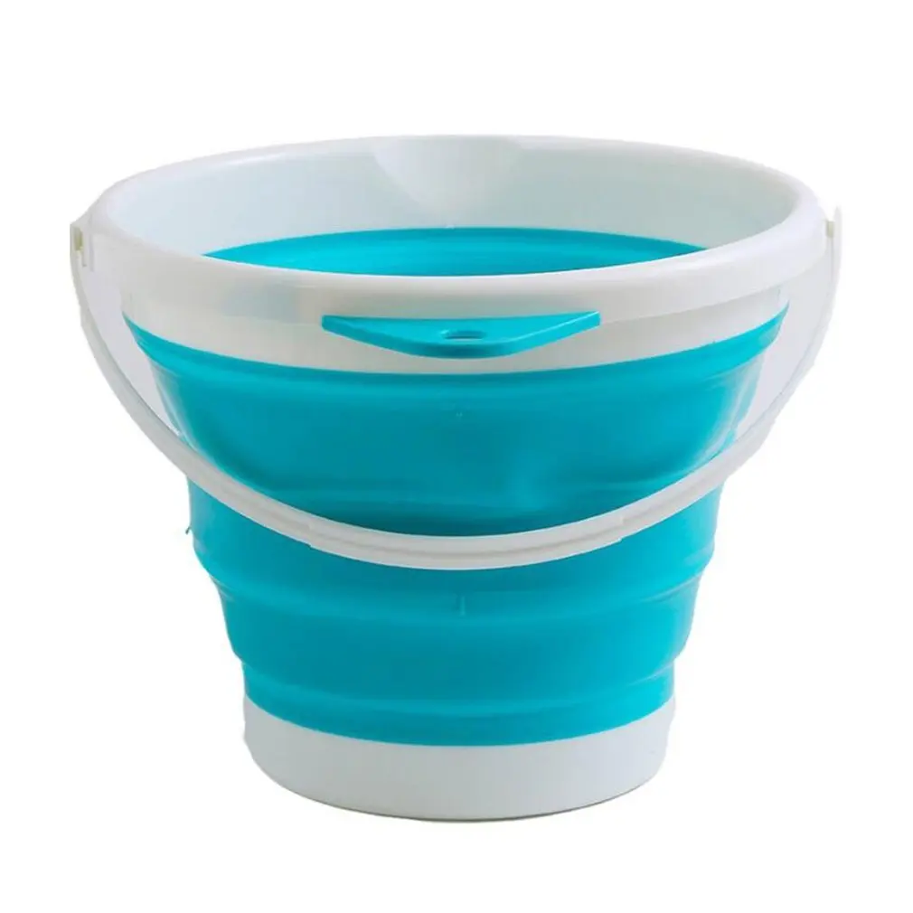 

Folding Bucket Portable Silicone Outdoor Round Space Saving Travel Fishing Art Anti Splash Folding Bucket