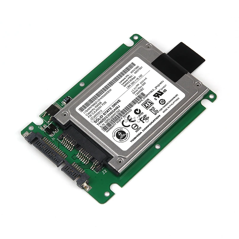 1,8 дюймов Micro SATA 16 Pin SSD до 2," SATA 22Pin SSD адаптер конвертер с корпусом высокого качества