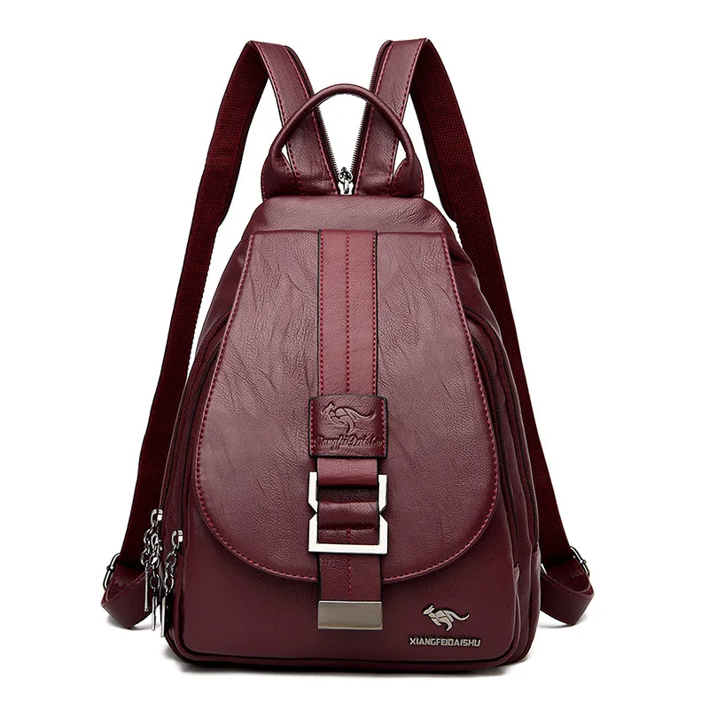 Рюкзак женский из мягкой искусственной кожи в европейском и американском стиле