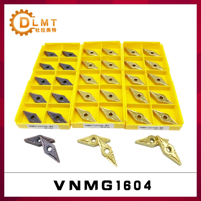 10 шт. VNMG160408 Токарные пластины с ЧПУ VP15TF UE6020 US735 Карбидное лезвие для