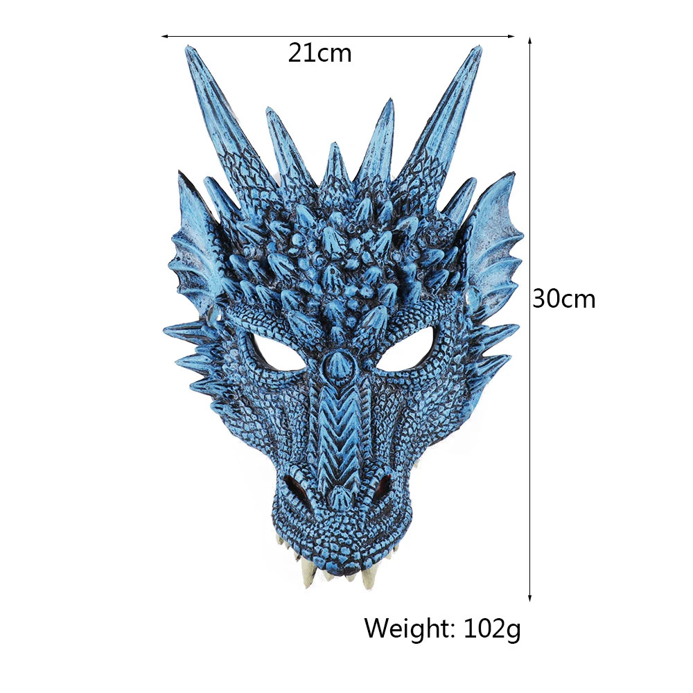 Mardi Gras 3D ПУ вспененный животное китайский дракон Рождественский костюм косплей маска для мужчин женщин карнавала Марди Гра Вечерние