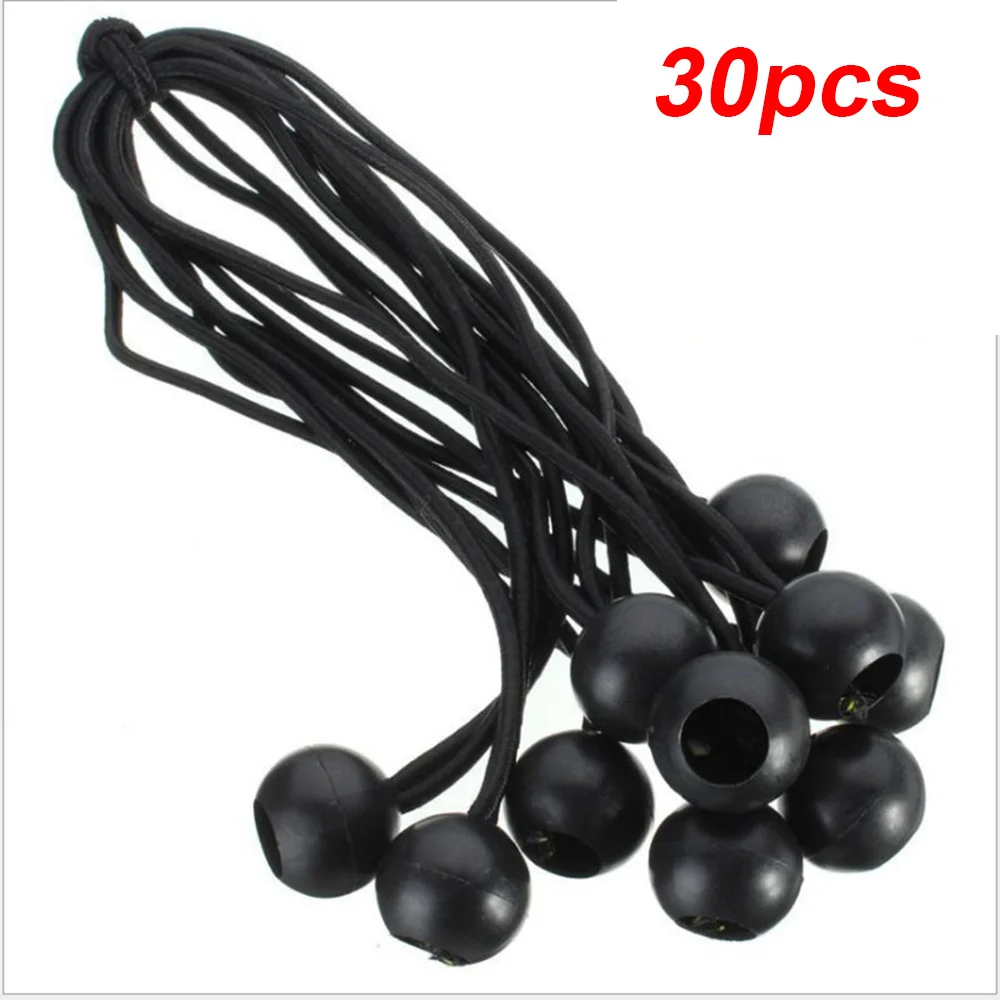 

​ 30pcs ball elastic tarpaulin Tied Rope 15cm Tensioner Tie for outdoor travel boating camping hiking tent Accessories