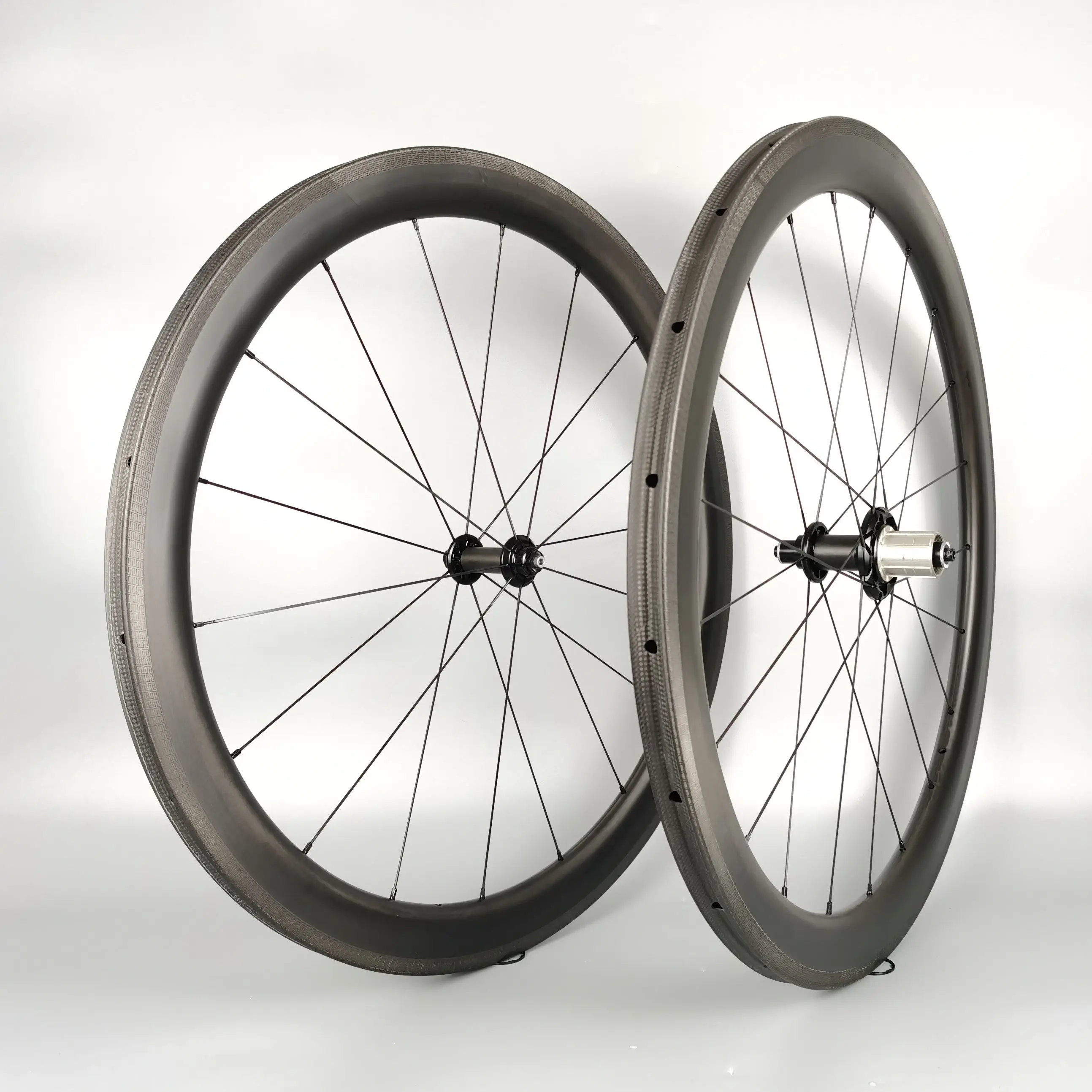 

700C 50mm depth 25mm width Road bike carbon wheels clincher/tubular carbon wheelset with Powerway R51 hub ,UD matte finish