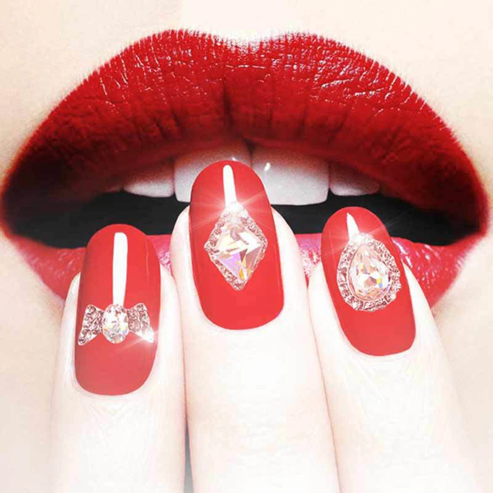 1 коробка ромбовидная симфония AB Алмазная Стразы для ногтей красочный дизайн