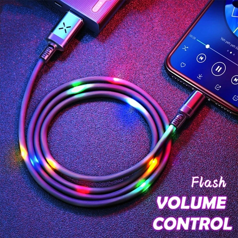 Светодиодный USB кабель типа C для быстрой зарядки и синхронизации данных