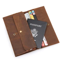 woman passport boarding pass wallet money clips genuine leather men vintage card holders fashion foldable wallets bags
