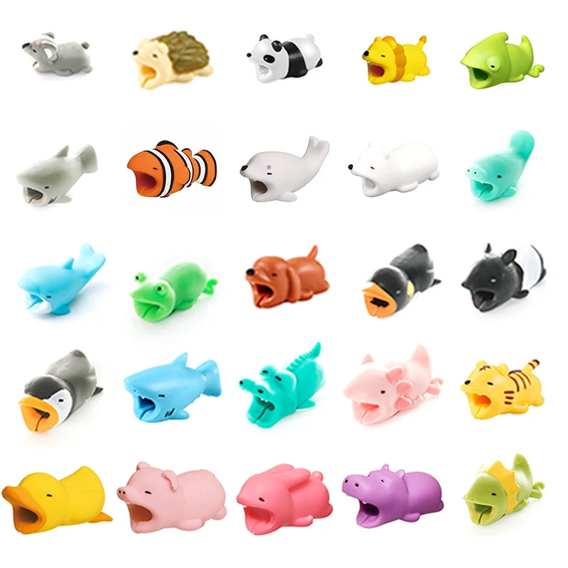 Silicone Animal Cable Organizer Holder Portable Charger Protector Cable For Phone Protege Cable Buddies Normal Bite Accessory
