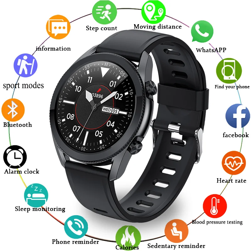 LIGE новинка 2020 мужские умные часы Bluetooth с вызовом спортивные фитнес пульсометр