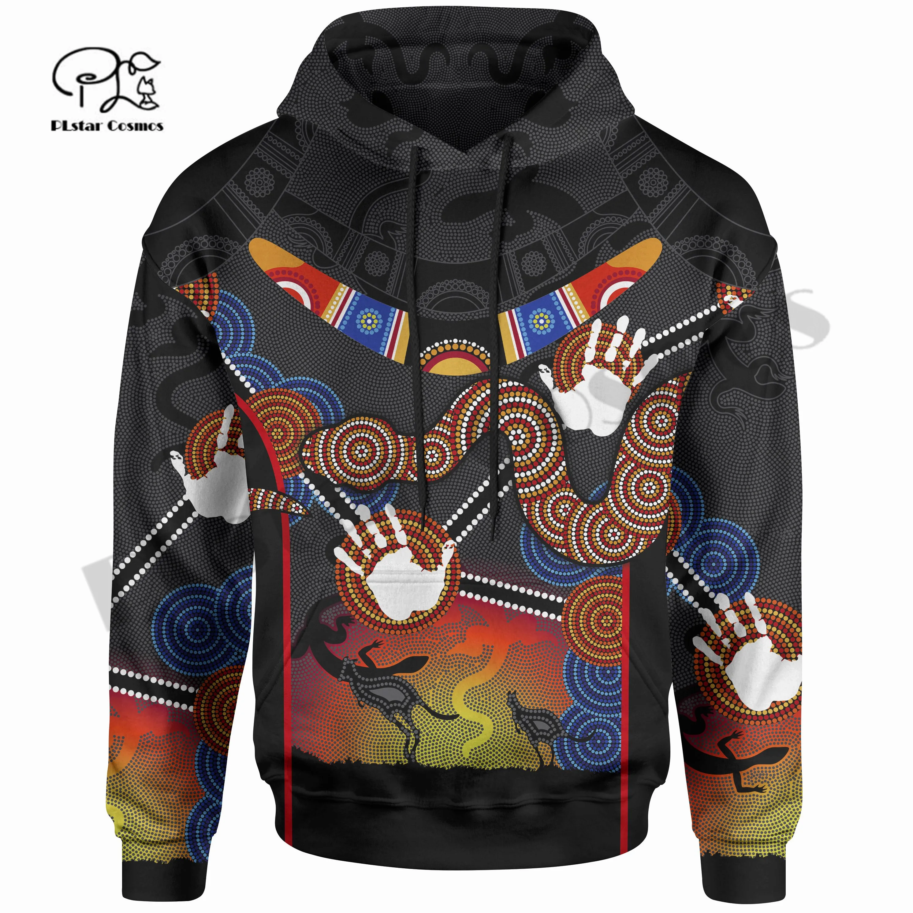 

PLstar Cosmos 3DPrint Native National Australia Culture Amazing Tribe Harajuku Streetwear Funny Unisex Hoodie/Sweatshirt/Zip 6