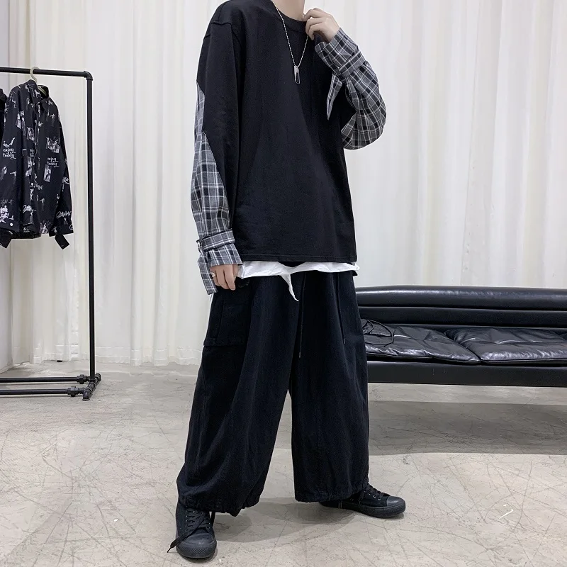 Осенние клетчатые толстовки для мужчин Модная хлопковая Повседневная Толстовка