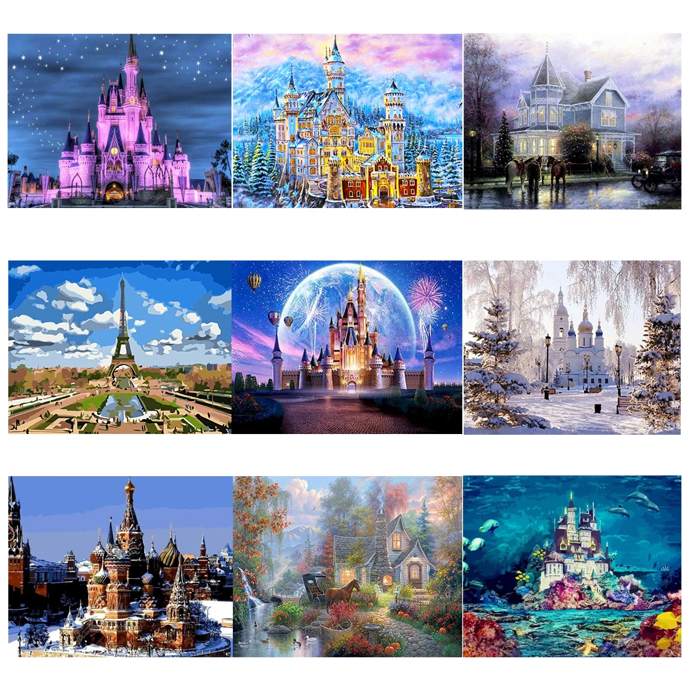 Набор для рисования по номерам на холсте Замок|Рисование и каллиграфия| |