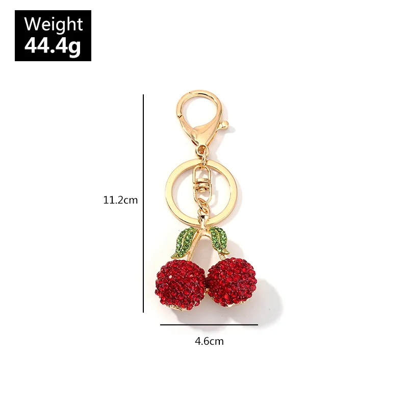 Новинка 2021 брелок вишневая бабочка с блестящим кристаллом милыми красными и