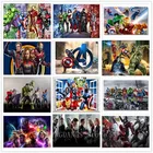 Алмазная мозаика с изображением Железного человека, Капитана Америка, паука, Халка