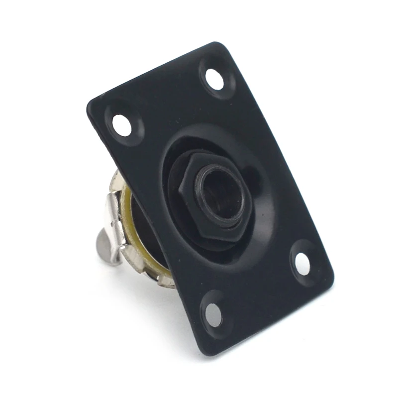 platz stil jack platte gitarre bass jack 14 ausgang eingang jack für lp sg tele elektrische gitarre chrome schwarz goldene free global shipping