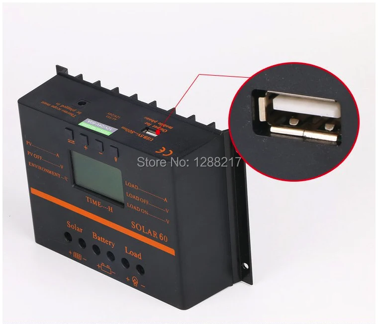 Контроллер заряда солнечной батареи 80 А солнечная панель с ЖК дисплеем 5 В usb 12 24