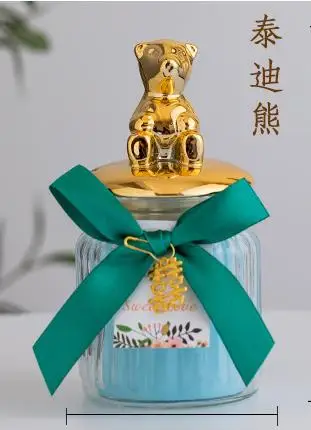 Bow color random Многофункциональные запечатанные банки высокого качества стекло прозрачный пищевой для зёрен контейнер для хранения, банка чайные инструменты предмет интерьера, украшение - Цвет: Bow color random