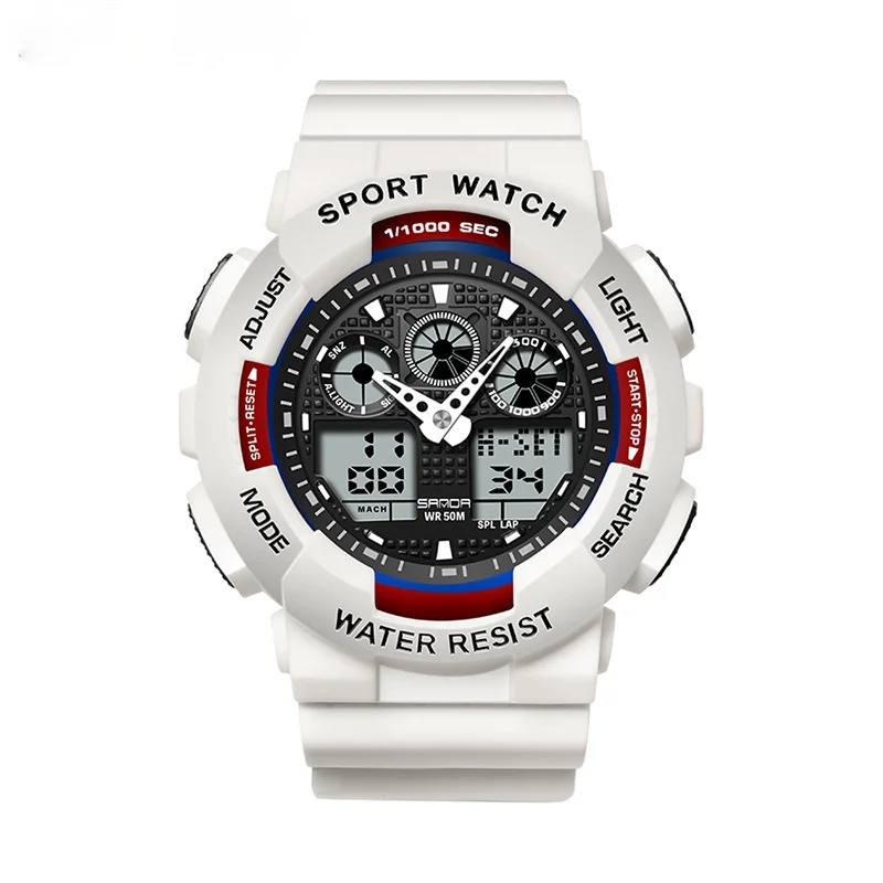Three of 2021 men and women fashion trend in the new outdoor sports watch joker wrist watch waterproof digital personality