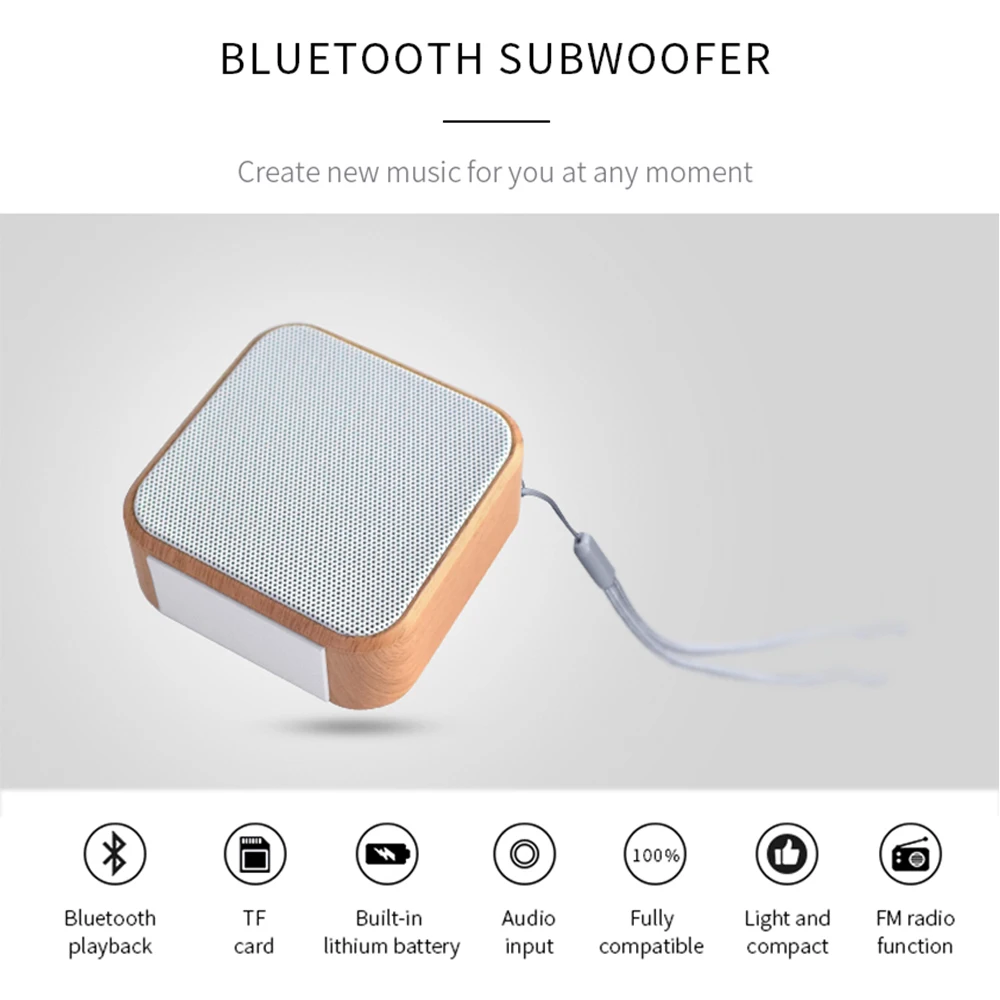 A70 деревянный портативный беспроводной динамик винтажный мини с Bluetooth микрофоном