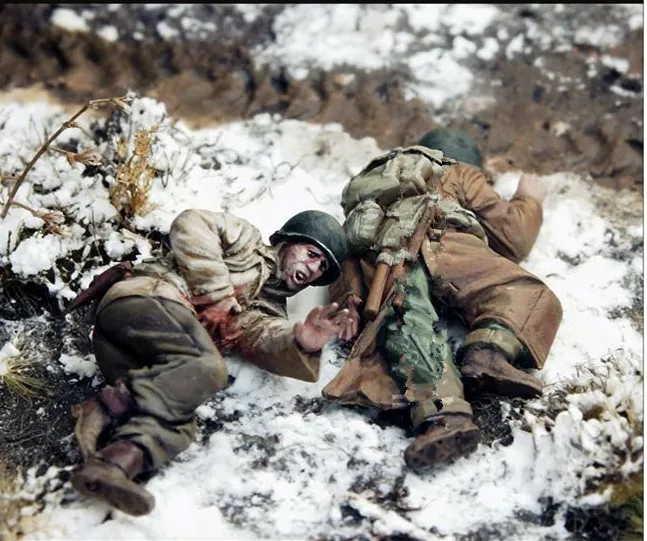 1/35 модельная фигурка из смолы разобранный Неокрашенный набор // 962(2 фигурки) |