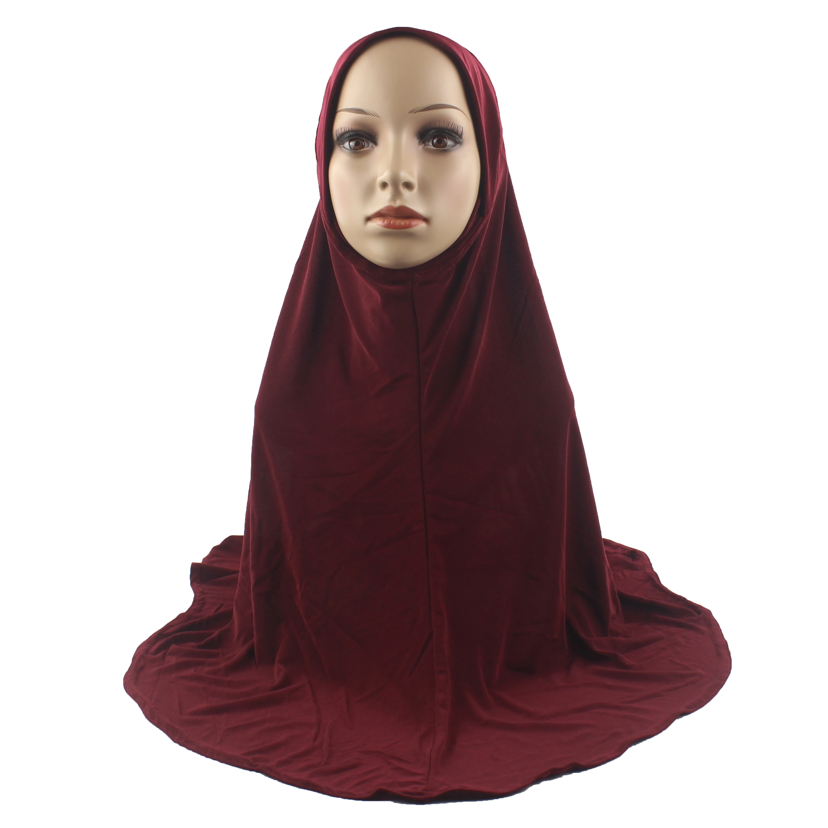 Муслим женский хиджаб для девочки исламский шарф один кусок Amira модные