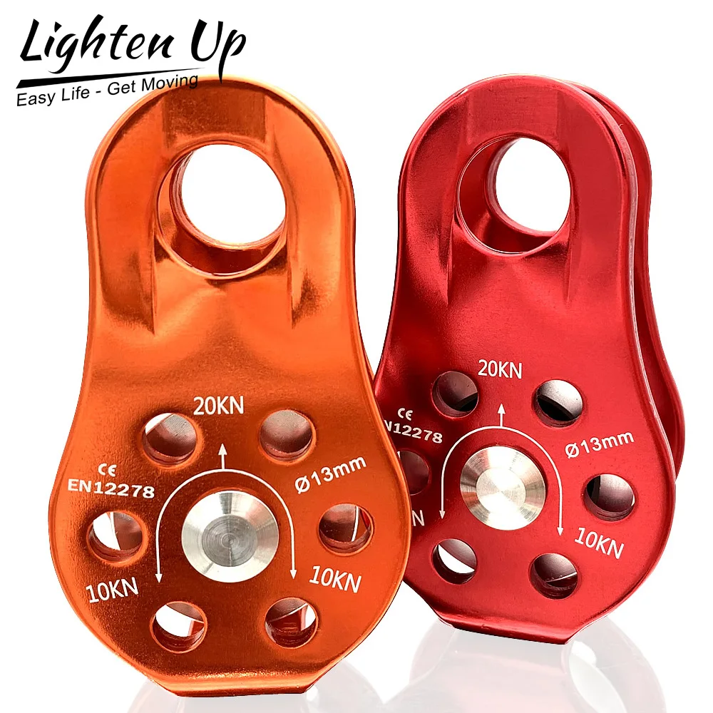 

Lighten Up Rock Climbing Pulley Fixed Sideplate Single Sheave Pulley Outdoor Survival Tool High Altitud Traverse Hauling Gear