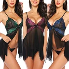 Сексуальное нижнее белье, женское нижнее белье, кружевные костюмы Babydoll, прозрачная Пижама, ночное белье, Lenceria Sexi Exotic Apparel