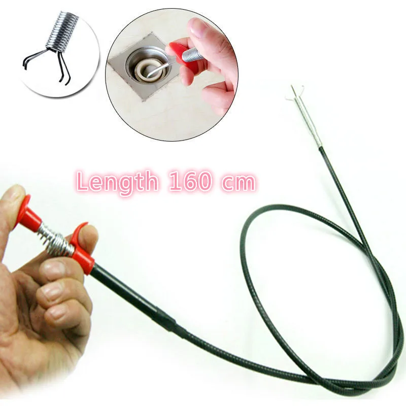 Новинка инструменты для копания сливной змеи пружинные трубки 160 см чистящие