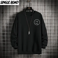 single road mens crewneck sweatshirt men 2020 autumn oversized japanese streetwear hip hop black hoodie men sweatshirts hoodies
