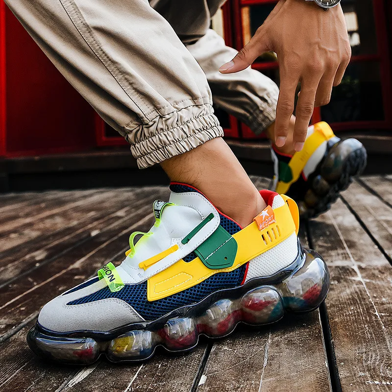 

2020 New Designer Sport Shoes Men Sneakers Fashion Colors Platform gym Air Running Shoes Men Breathable Mens Trainers Air Shoes