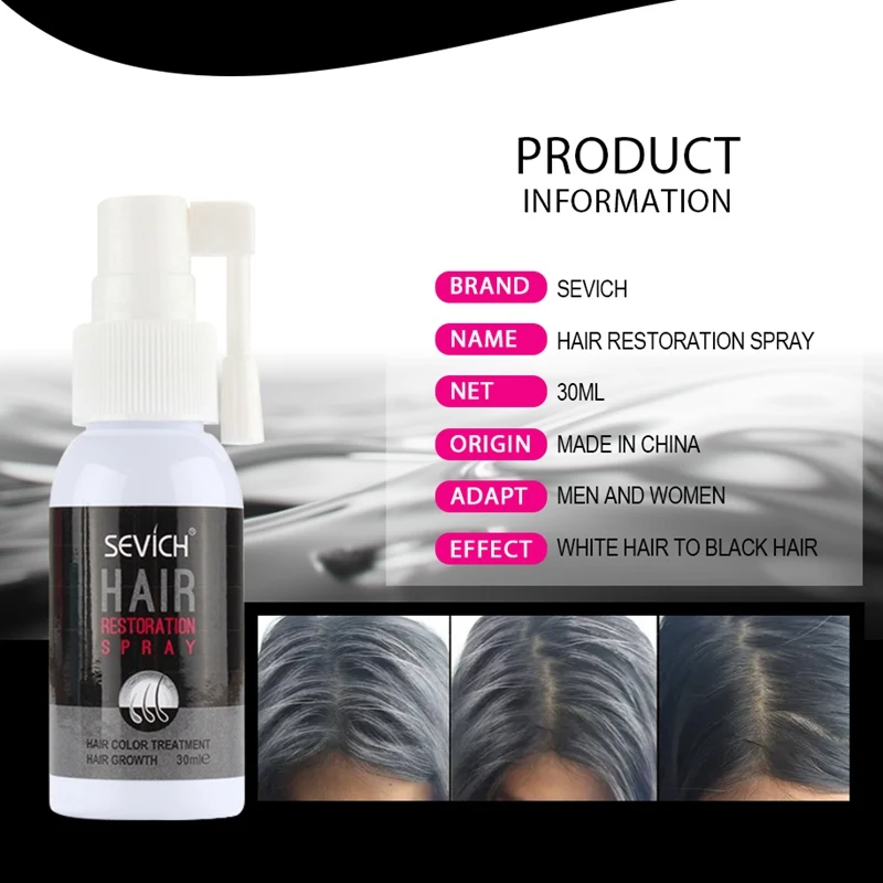 Спрей для роста волос Sevich средство лечения седых восстановление черных против