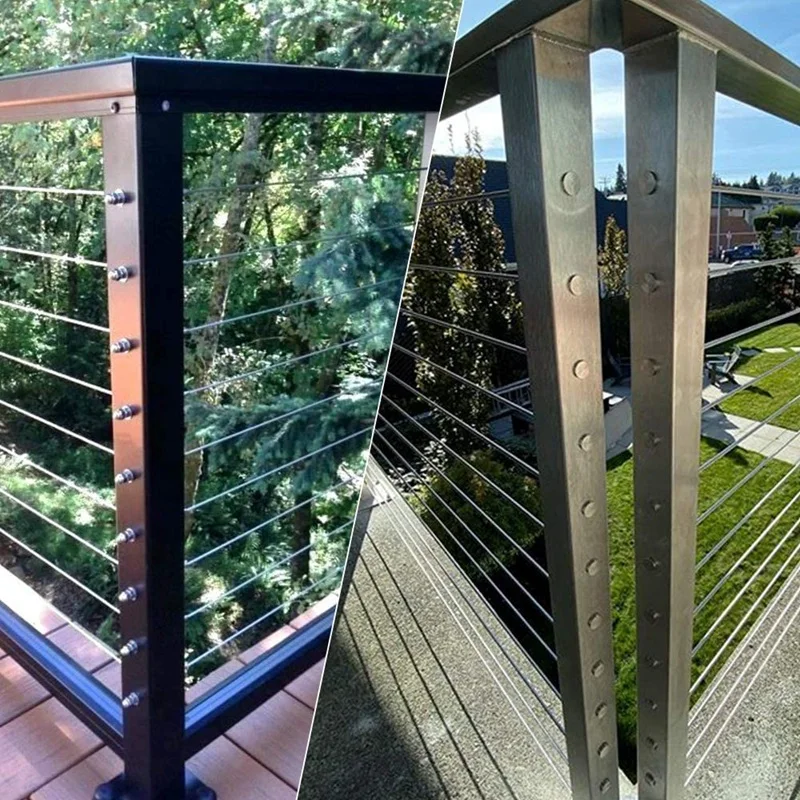 

20Pcs Invisible Turnbuckle Hand Swage Threaded Stud Tension Hex Head End Fitting Receiver Terminal for 1/8 inch Cable Railing