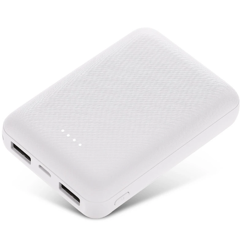 

10000mAh Mini Power Bank 5V 2A Dual USB 18650 Battery Powerbank External Battery Poverbank For