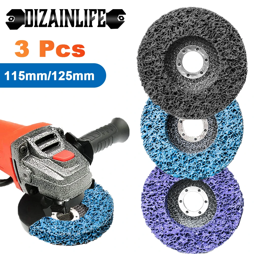 1/3 шт. 125 мм Поли полосы диск абразивный колеса Краски зачистной молоток чистой