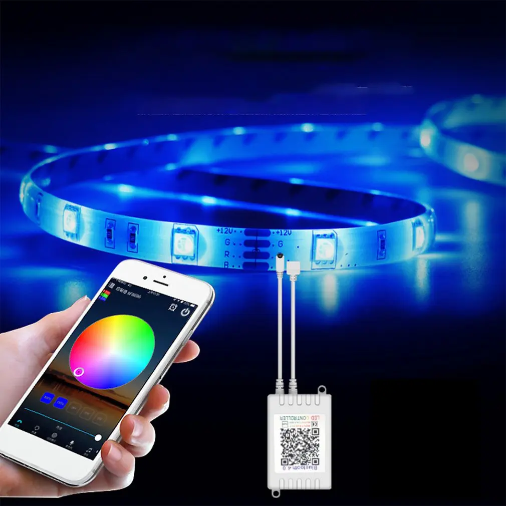 

10 Meters 30 Lights/Meter Drop Glue 5050RGB 44 Key + Wireless Controller LED Strip Waterproof Stage Lighting