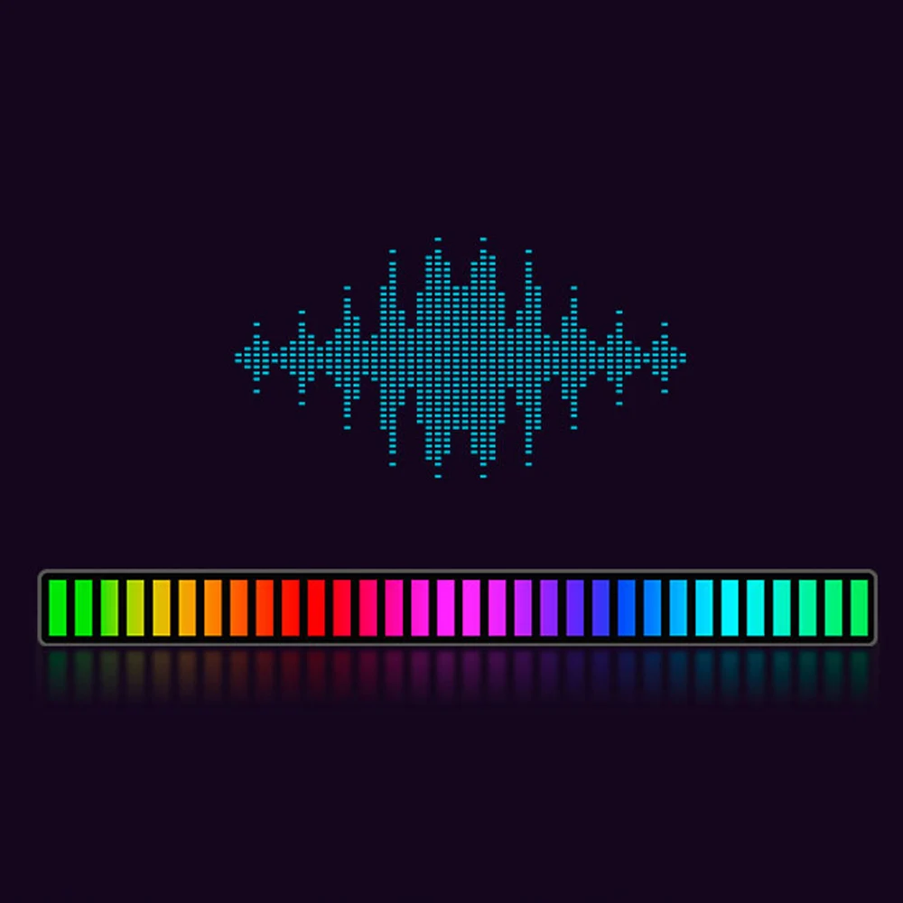 Автомобильная Атмосфера RGB цветная светодиодная музыка с голосовой активацией