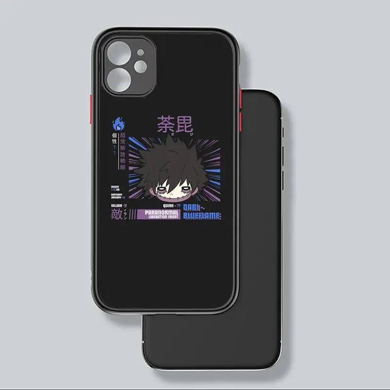

My Hero Academia anime manga Phone Case matte transparent For iphone 7 8 11 12 plus mini x xs xr pro max cover