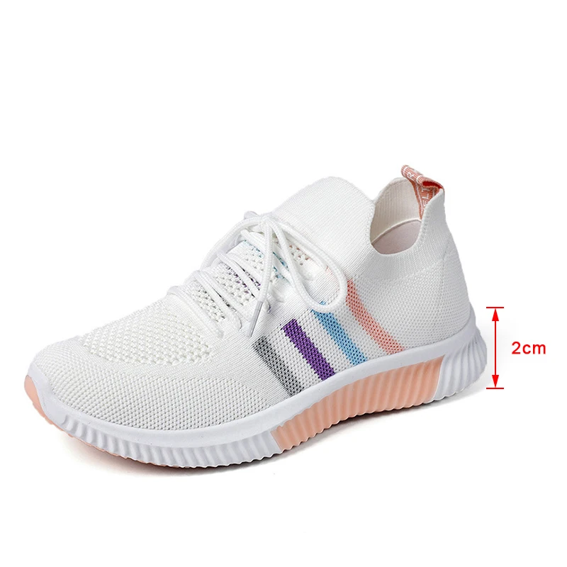 Кроссовки женские с вулканизированной подошвой сетчатые дышащие на шнуровке