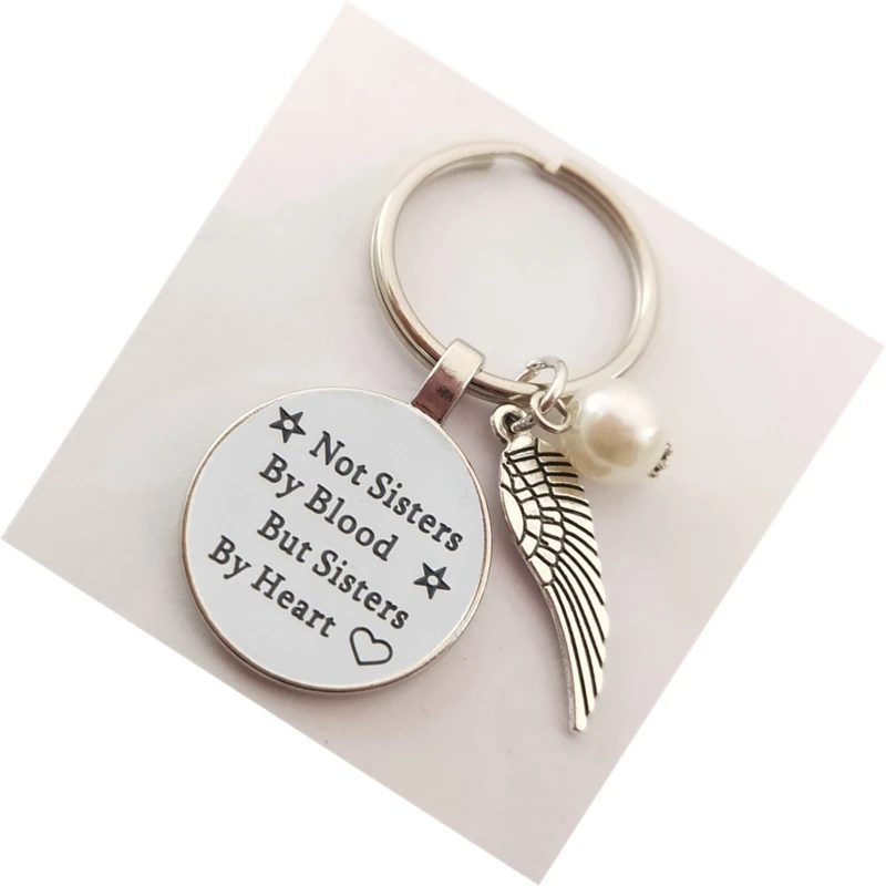 Лучший брелок с дизайном Друзья не сестры по крови а сердцу подарочное ювелирное