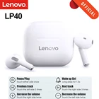 TWS-наушники Lenovo LivePods LP40, BT 5,0, беспроводные наушники, стерео-наушники с сенсорным управлением, шумоподавляющие гарнитуры