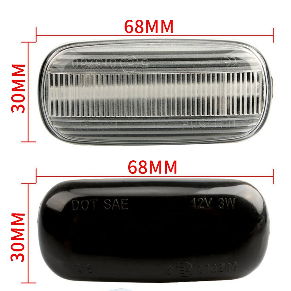 2 шт. Автомобильный светодиодный динамический Боковой габаритный фонарь
