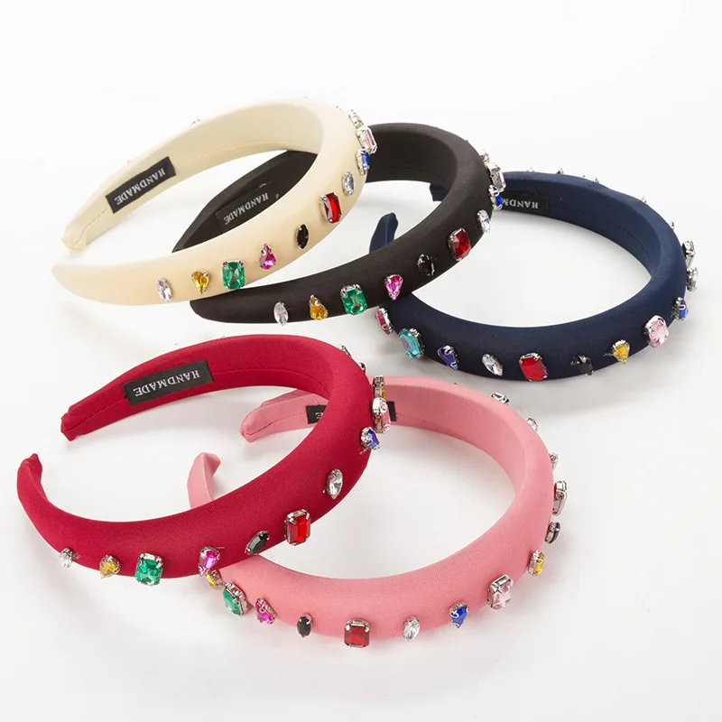 

Fine Solid Color Manual Pearl Headbands for Women Hair Accessories Fashion Headwear Bandana Velvet Headband Scrunchies Turban