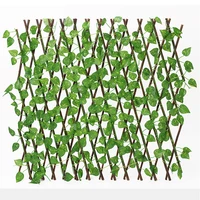 1pc artificial simulation plant fence expanding fence retractable fence courtyard plant green leaves outdoor garden yard