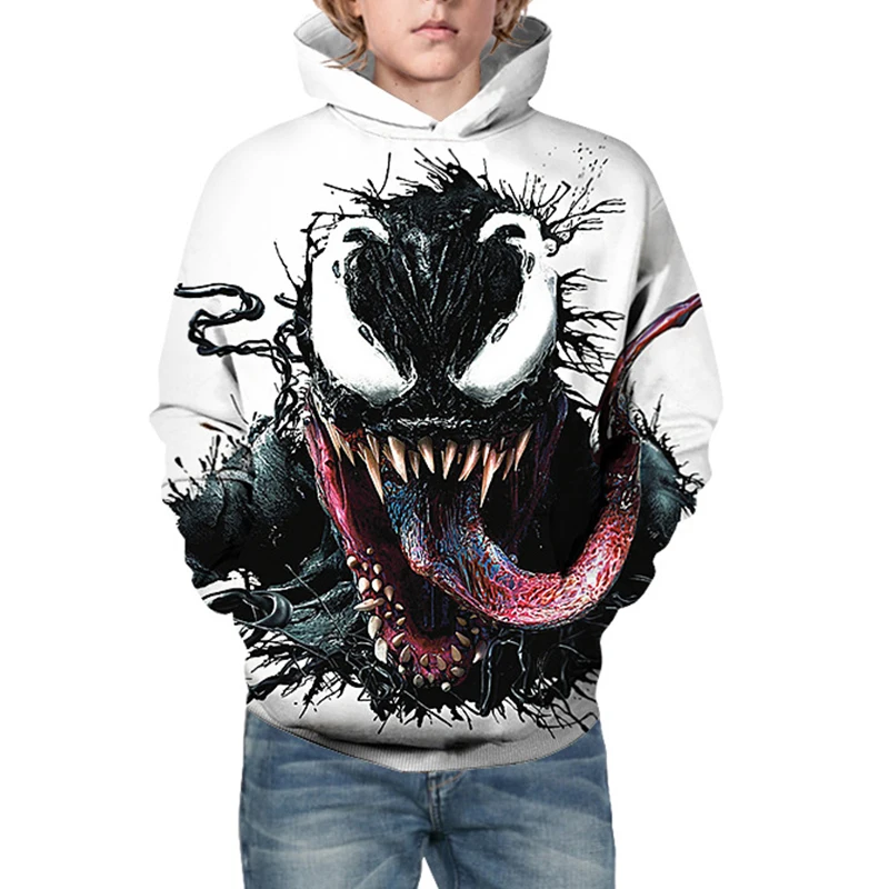 

Осенне-зимняя детская одежда, толстовки, Модный свитшот с 3D принтом, повседневные толстовки, Свободный пуловер с карманами и капюшоном, джем...