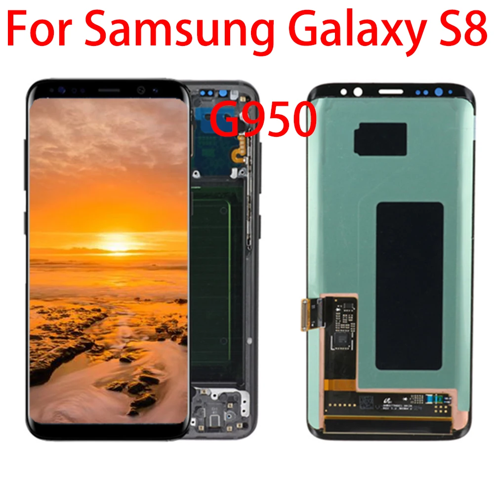 Оригинальный дисплей S8 Super amoled для Samsung Galaxy G950 G950F ЖК-дисплей с рамкой сенсорный