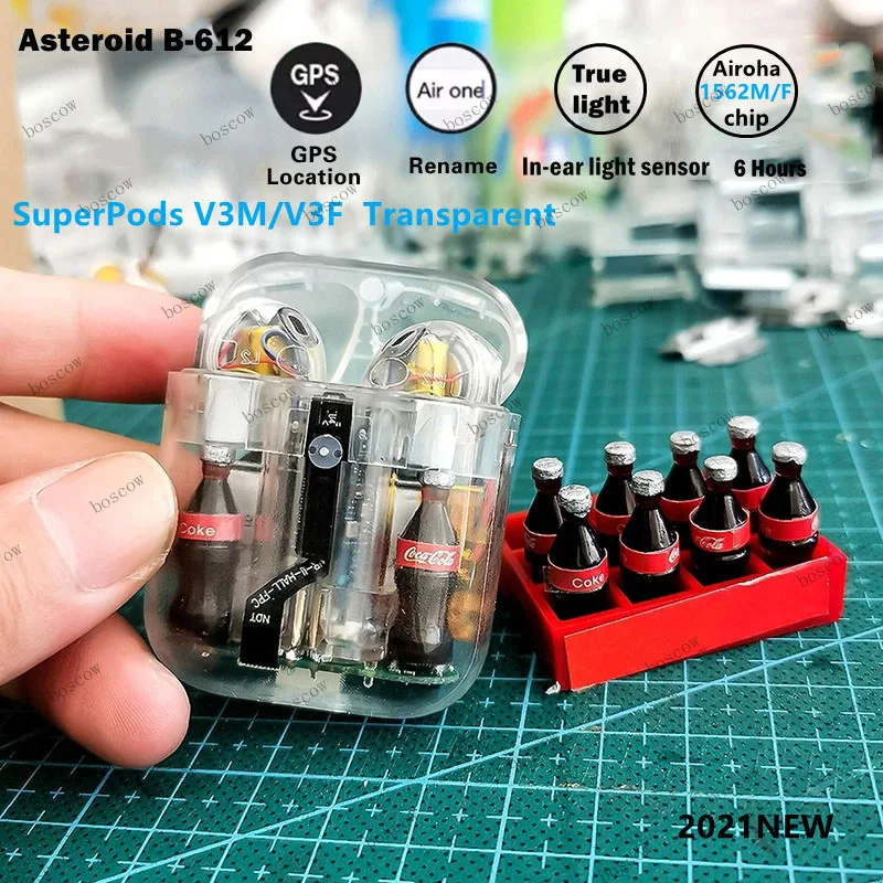 

Беспроводные Наушники V3/F 1562, прозрачные TWS наушники с супербасами, Bluetooth наушники-вкладыши PK i500 1562P Air 80 Pro i990000