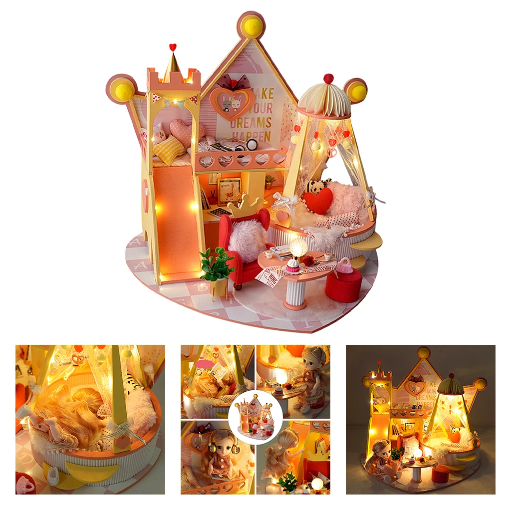 Миниатюрный Кукольный домик сделай сам набор для строительства игровой комнаты