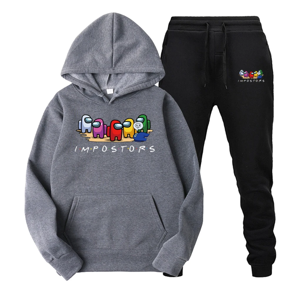 

2021 Fashion Trend Hoodies Sweatpants Suit Track Suit Sweatshirt Suit Hooded Fleece Joggers Pants Pullover Sport