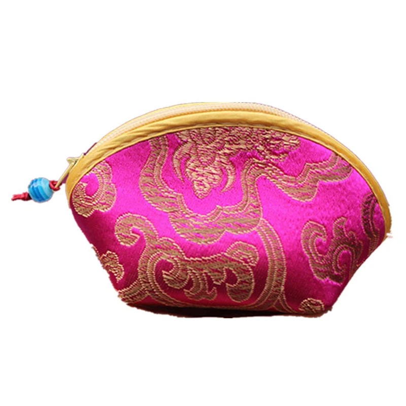 Китайский шелковый кошелек с вышивкой сумочка для мелочи маленький случайный |