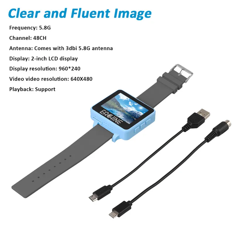 eachine rd200 2 58 ггц 48ch fpv носимые часы dvrmonitor при